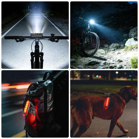 Ultra Bright 4800 Lumen USB Rechargeable Bike Lights Front And Rear LED Headlights With LCD Display Waterproof Night Riding Gear For Mountain And Road Cycling