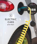 Electric Cars eBook cover by Amazon; white electric car with yellow coiled charging cable.