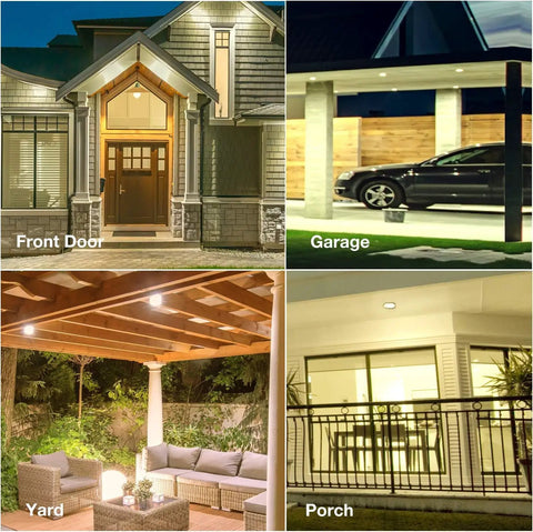 Motion Sensor LED A19 Bulbs With Dusk To Dawn, Soft White 3000K, 800 Lumens, 8.8W, 60W Equivalent, Indoor Outdoor No Brainer Lighting For Porch, Garage, Hallway, 2 Pack front door, garage, yard, porch