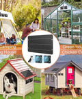 Solar Powered Fan Kit 12.6 Inch IPX7 Weatherproof With 15W Solar Panel And Dual Waterproof Fans for outdoor structures