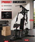 All In One Home Gym Machine With Leg Press And Preacher Curl Versatile Full Body Workout System dimensions and installation