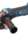 18V Cordless Angle Grinder 4-1/2 Inch Bare Tool with All Day Power, Electronic Cell Protection visible with side handle