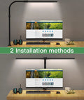 Game-Changing Double Head Desk Lamp With Clamp, 24W LED Engine Delivers 1200 Lumens Of Bright, Eye Caring Light For Home Office