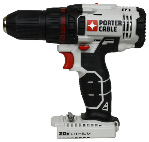 Side view of PCC601 20V Max Drill Driver Half Inch Chuck Tool Only Ultra Compact 8.25 Inch Length Lightweight 3.5 Lb Cordless Design.