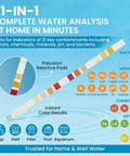 All In One 21 In 1 Water Test Kit With 120 Strips And 2 Bacteria Tests product features and color pad details