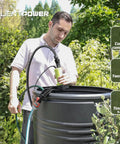 Man using Cordless Submersible Water Transfer Pump 530 GPH 2 Bar, No-Fuss Portable Sump Pump For DIY Lawn And Garden Irrigation