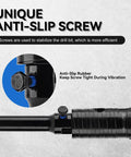 Unique anti-slip screw feature for Heavy Duty 73mm Concrete Hole Saw With 220mm SDS Plus Shank and 2-7/8 Inch Diameter.
