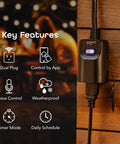 Weatherproof Indoor Outdoor Smart Plug With One Socket Handy Remote Control And Timer Set Lights And Devices From Anywhere.