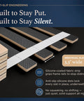 Heavy Duty Full Bed Slats Provide Rock Solid Mattress Support with silicone-coated grip for stability, 3.3" wide for durability.