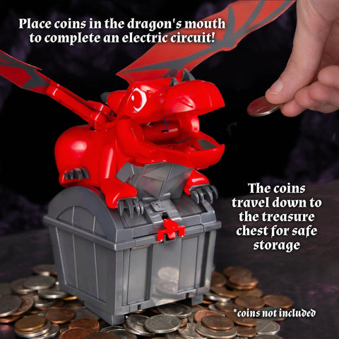 Hands On Robotic Dragon Coin Bank Kit For Kids 8 Plus Learn Circuits Gears And Engineering While Building A Mechanical Dragon Treasure Keeper