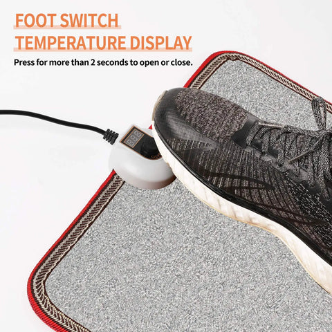 Under Desk Electric Heated Floor Mats Toe Warmer 110V For Office And Home with foot pressing easy switch button