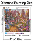 5D Diamond Painting Kit For Adults And Beginners Easy DIY Flower House Art with dimensions 30x35cm full round drill