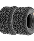 Set Of 2 20x108 ATV UTV Tires 4 Ply Heavy Duty Non Directional Tread Built For Quad Golf Cart Lawn Mower All Terrain Use Puncture Resistant Replacement Tire Rim Not Included