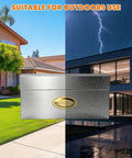 Weatherproof Wall Mount Mailbox Outdoor Heavy Duty Stainless Steel Drop Box Keeps Mail Dry In Rain With Drip Edge Design 3.75 By 14.5 By 7.1 Inches Silver outside homes