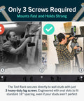 36-Inch Garage Tool Organizer Wall Mount Heavy Duty Steel Rack With Four PVC Coated Hooks 250 Lb Capacity installation demo