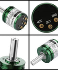360 Degree Hall Angle Sensor With Full Circle Rotation No Dead Angles, 0.088 Degree Resolution, 0-5V Output, 12Bit Precision