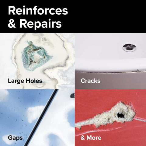 Fiberglass Cloth Repair Kit 8 Sq Ft 46.5 By 25 Inches Heavy Duty Waterproof reinforcement for large holes, cracks, gaps in surfaces