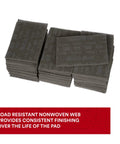 Stack of Ultra Fine Grade Hand Pad For Surface Prep And Finishing, Nonwoven Silicon Carbide Scrub Pad, 6 X 9 Inches, Gray, Case Of 60