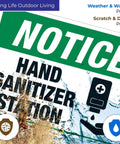 Wall Mounted Hand Sanitizer Station Sign For Offices Lobbies Or Schools Lightweight Polystyrene Frame waterproof notice sign