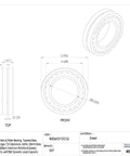 Rock Solid Heavy Duty Spherical Roller Bearing With Tapered Bore And C3 Clearance technical drawing showing dimensions and details.