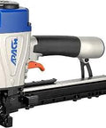 16 Gauge Wide Crown Stapler for Paslode GSW Staples, rugged rubber grip, quick release nose cover, side view
