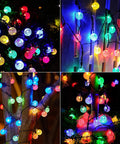 Outdoor Solar String Lights With 100 LED Over 40 Feet Of Bright Multi Color Crystal Globe Bulbs, 8 Modes, Waterproof
