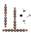 Premium Antique Copper Upholstery Tacks Killer Nailhead Trim Seven Sixteenths Inch Heads Five Eighths Inch Shanks robust strips and fasteners