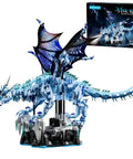 Dark Ice Dragon Building Block Set With Hand Crank Motion Movable Head Wings And Limbs Epic Fantasy Dragon Model Kit box view