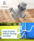 Split Pool Hose Plunger Valve 2 In 1 For Above Ground Pools Heavy Duty On Off Valve For Filter Circulation System Compatible With 1500 2500 4000 GPH Pumps And Saltwater Chlorinator, plastic hose valve