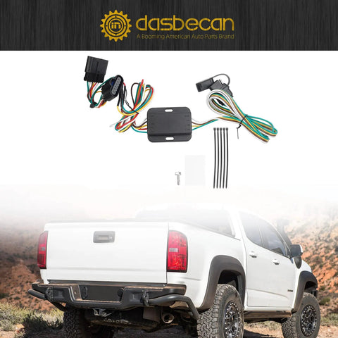 4 Pin Flat Trailer Wiring Harness Kit For Chevy Colorado And GMC Canyon 2004 Through 2012 With Isuzu I Series 2006 Through 2008