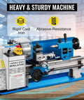 Badass Seven By Fourteen Inch Bench Top Metal Lathe With Zero To Two Thousand Five Hundred Variable Speed Revolutions Per Minute And Four Inch Three Jaw Chuck for sturdy metalwork.