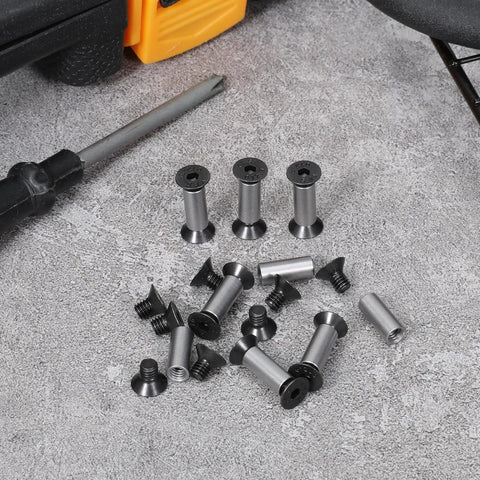 10 Pack Knife Handle Screws Hex Flat Head Pins Stainless Steel Rivets Fasteners For Blade Fixing With Adjustable Length