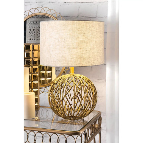Camden 20 Inch Iron Table Lamp With Inline Switch And Drum Shade on a mirrored table, modern industrial vibe in decor.