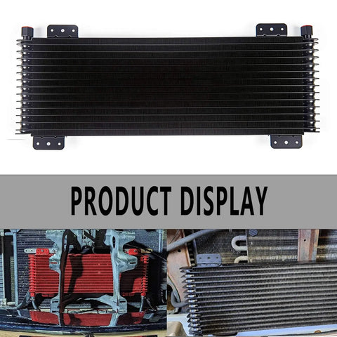 40k Transmission Oil Cooler Kit For Big Rigs And Trailers With Low Pressure Drop And Easy Mounting Hardware Black Finish