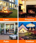 36 Inch Fire Pit Mat For Outdoor Grills And Fireplaces Double Sided Fireproof Waterproof Floor Protector on lawn and patio