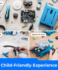 Kid Friendly Entry Level Coding Robot Kit For Kids Aged 8 To 12 Learn Scratch And Arduino with assembly steps and parts layout