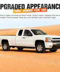 ECOTRIC front bumper face bar, chrome steel replacement for 2007–2013 Chevy Silverado pickup