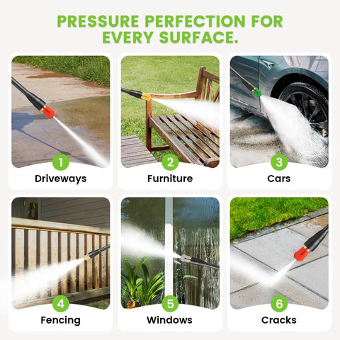 Adjustable 3000 Psi Pressure Washer With 33 Ft Hose, Four Nozzles And 500ml Foam Cannon, Ideal For Home Car And Outdoor Cleaning, Blue Portable Power Washer With Heavy Duty Build cleaning driveways, furniture, cars, fencing, windows, and cracks.