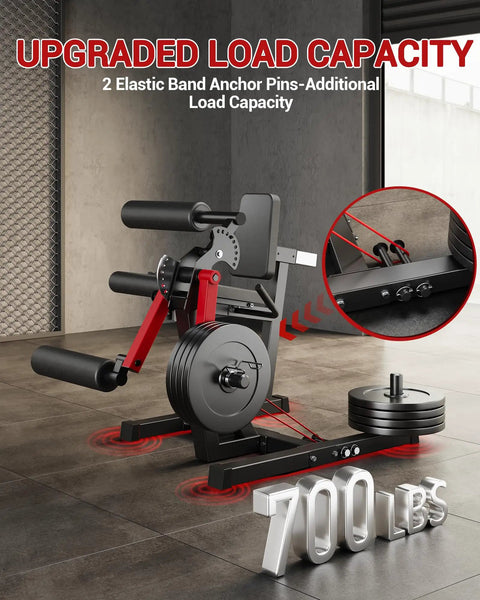 Leg Extension And Curl Machine With 700 Lbs Capacity Four In One Home Gym Leg Workout Adjustable Leg Extension And Curl Resistance Band Pegs