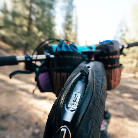 Ultra Lite Outdoor Bathroom Kit for Hiking, Trail Running, Mountain Biking, and Bikepacking Ultralight Waste Disposal System in bike pouch