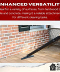 2.5 Inch Shop Vac Attachment Kit With Extension Wands Floor Brush Dust Brush Crevice Tool Utility Nozzle And Hose in use on deck