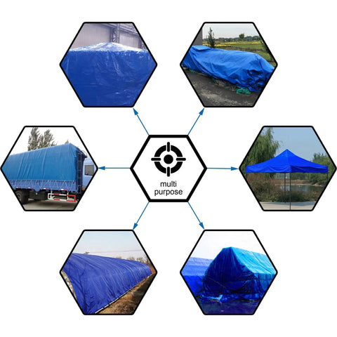 Finished Size 14x20 Feet Multipurpose Poly Tarp Cover 5 Mil Blue Heavy Duty Weatherproof Tarp For Outdoor Gear use examples