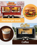 Turnkey Mobile Coffee Trailer With DOT Certification And Full Commercial Kitchen Setup designed for street vendors with serving coffee.
