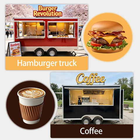 Turnkey Mobile Coffee Trailer With DOT Certification And Full Commercial Kitchen Setup designed for street vendors with serving coffee.