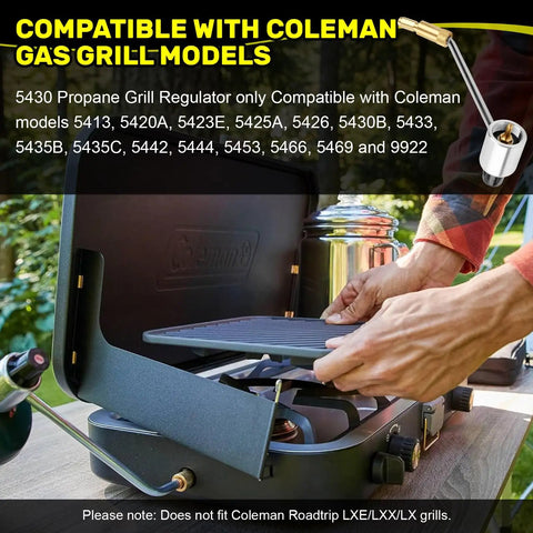 Person adjusting 5430 Stove Pressure Regulator Replacement Part Compatible With Coleman Classic Grill PowerPack Triton Portable