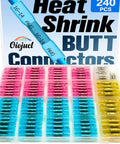 Marine Grade Heat Shrink Butt Connectors Kit For Automotive Wiring Waterproof Splice Crimp Terminals 240Pcs