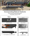 6 Foot Folding Bench Seat For Indoor Outdoor Use Portable Black 2 Pack Foldable Picnic Camping Garden Bench Easy Clean Display