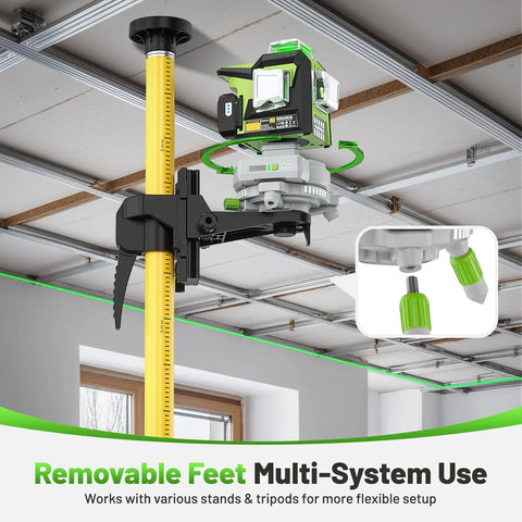 Electric 360 Degree Rotating Base For Laser Level With Remote Control Height Adjustable 3 Speed Fine Tuning Detachable Tripod Legs