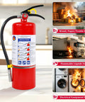 Badass 10 LB ABC Fire Extinguisher Dry Chemical Multi Purpose for flammable liquid and electrical fires with instructions on tank.