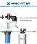 Diagram of Whole House Water Filtration System Single Tank Installation Kit for Easy DIY Setup with Stainless Steel Tubing